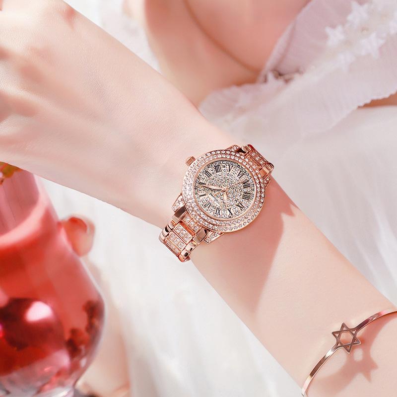 ABORNI Watch Женские роскошные часы со звездами и бриллиантами на стальном ремешке Водонепроницаемые темпераментные женские часы