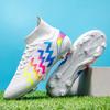 Fashion Men's Soccer Shoes TF/FG Non-Slip Turf Soccer Cleats Trend Design Shoes Comfortable High Top Sneaker High Quality Football Boots
