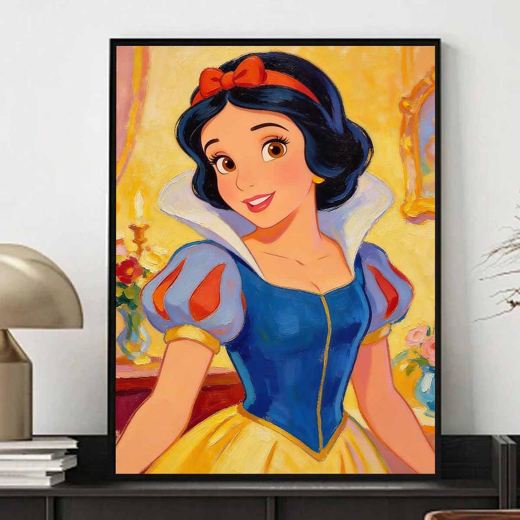 Disney Snow White oil painting handmade painting art kit mosaic diy home decoration gift