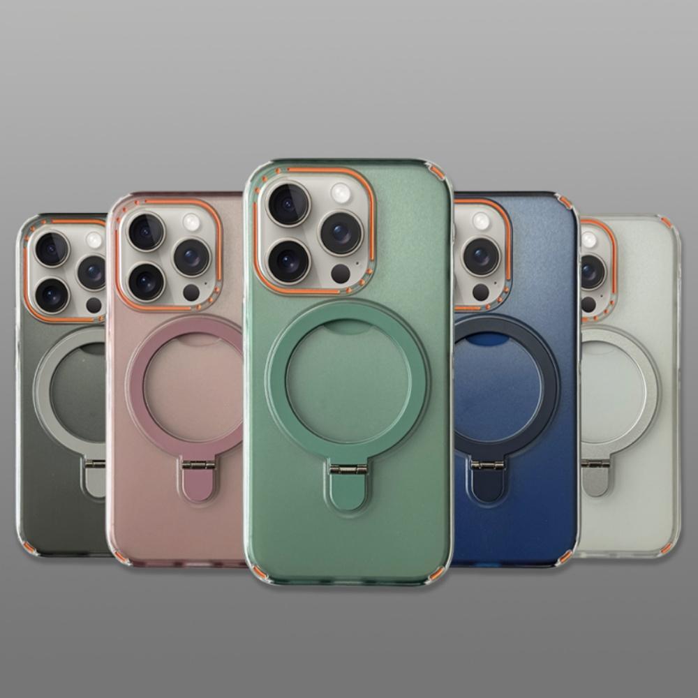Matte Armor Magnetic Bracket for Magsafe Case for For Iphone 17 Air 16 15 14 Plus 13 12 11 Pro Max Wireless Charging 2PCS Slim Cover
