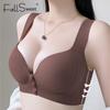 Plus Size Underwear Front Clousre Bra Women Seamless T-shirt Bras Wireless Daily Brassiere Sexy Ladies Lingerie 34BCD-46BCD