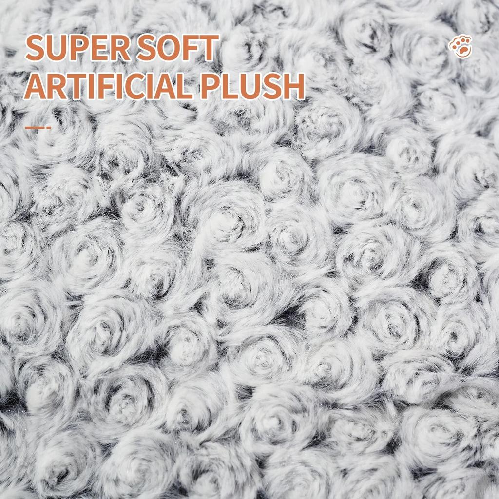 Бархатные кровати для собак Swirl Rose для маленьких и средних собак. Съемная подушка. Успокаивающие диваны-кровати для собак. Анти-тревожные кровати для кошек. Можно стирать в машине.