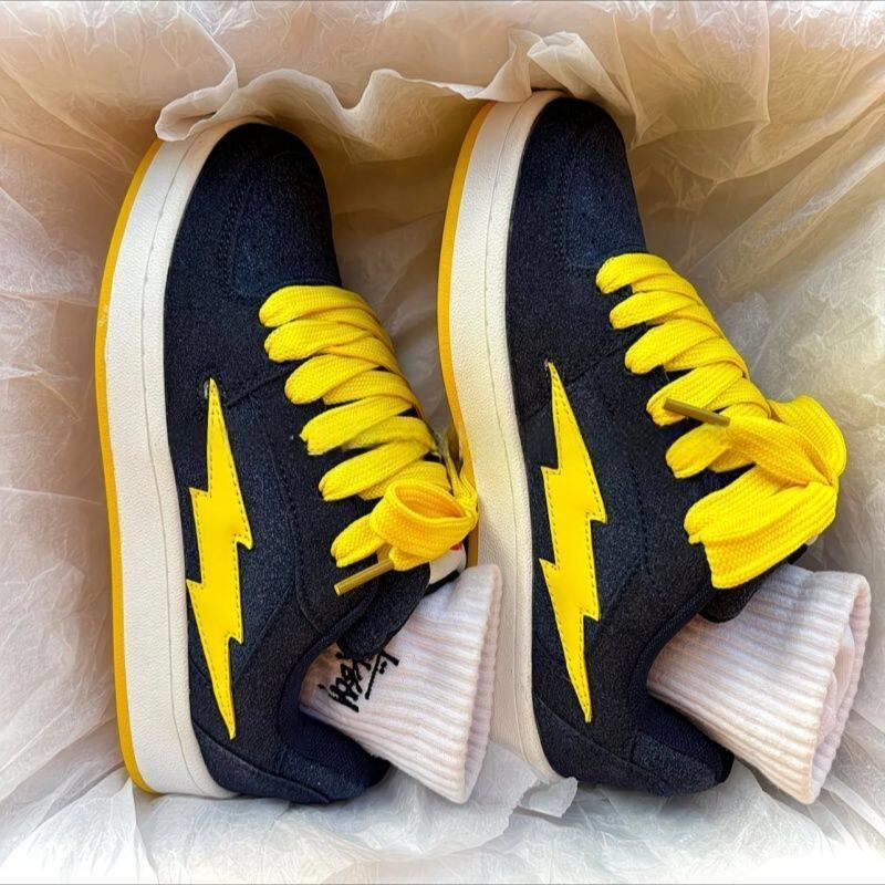 HO2026 Spring and Autumn New Lightning Bread Shoes Women's Couple Casual Board Shoes Versatile Sports Shoes Trendy Shoes