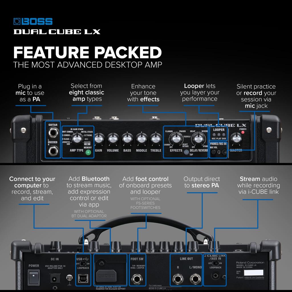 CUBE LX LX Гитарный усилитель Гитарный усилитель BOSS Максимальная выходная мощность 10 Вт BOSS/DUAL D-CUBE