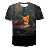 Fox Print Adult Casual Short Sleeved T-shirt Adult T-shirt