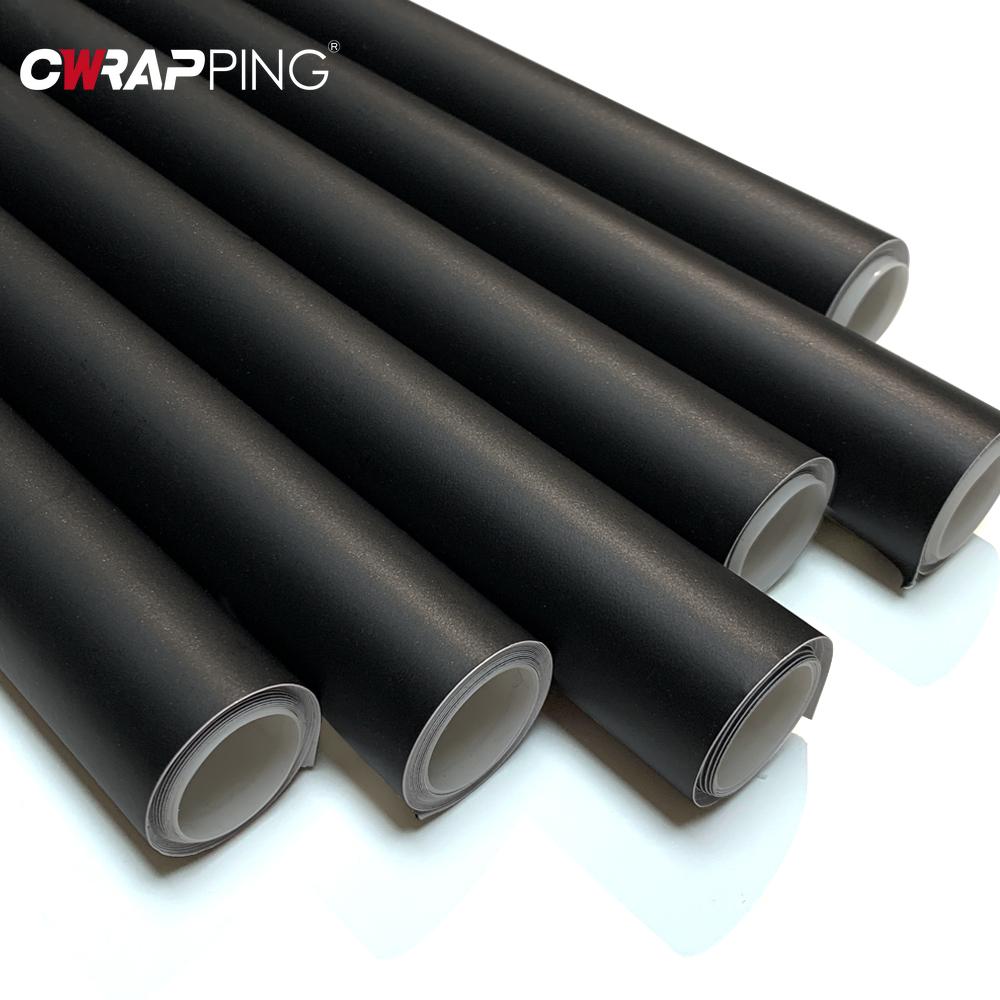 Vinyl Wrap Matt Black Car Films Decal Roll with Bubble Free Air Release Sheet Motorcycle Self Adhesive DIY Decor Accessories