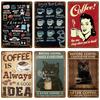Wall Home Decor Art For Bars Pub Man Cave Clubs Vintage Cafe Tin Signs Coffee Metal Signs Posters Plate Retro Decorative Plaque