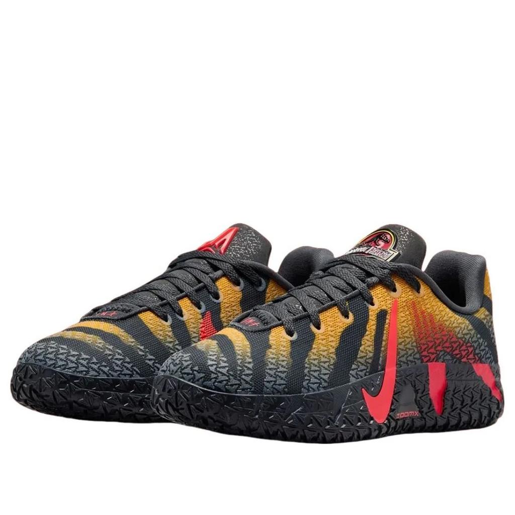Парк Юрского периода x Nike Ja 3 Антрацит Мужские Кроссовки Черный Ярко-Алый-Желтый-Охра IU7240-001