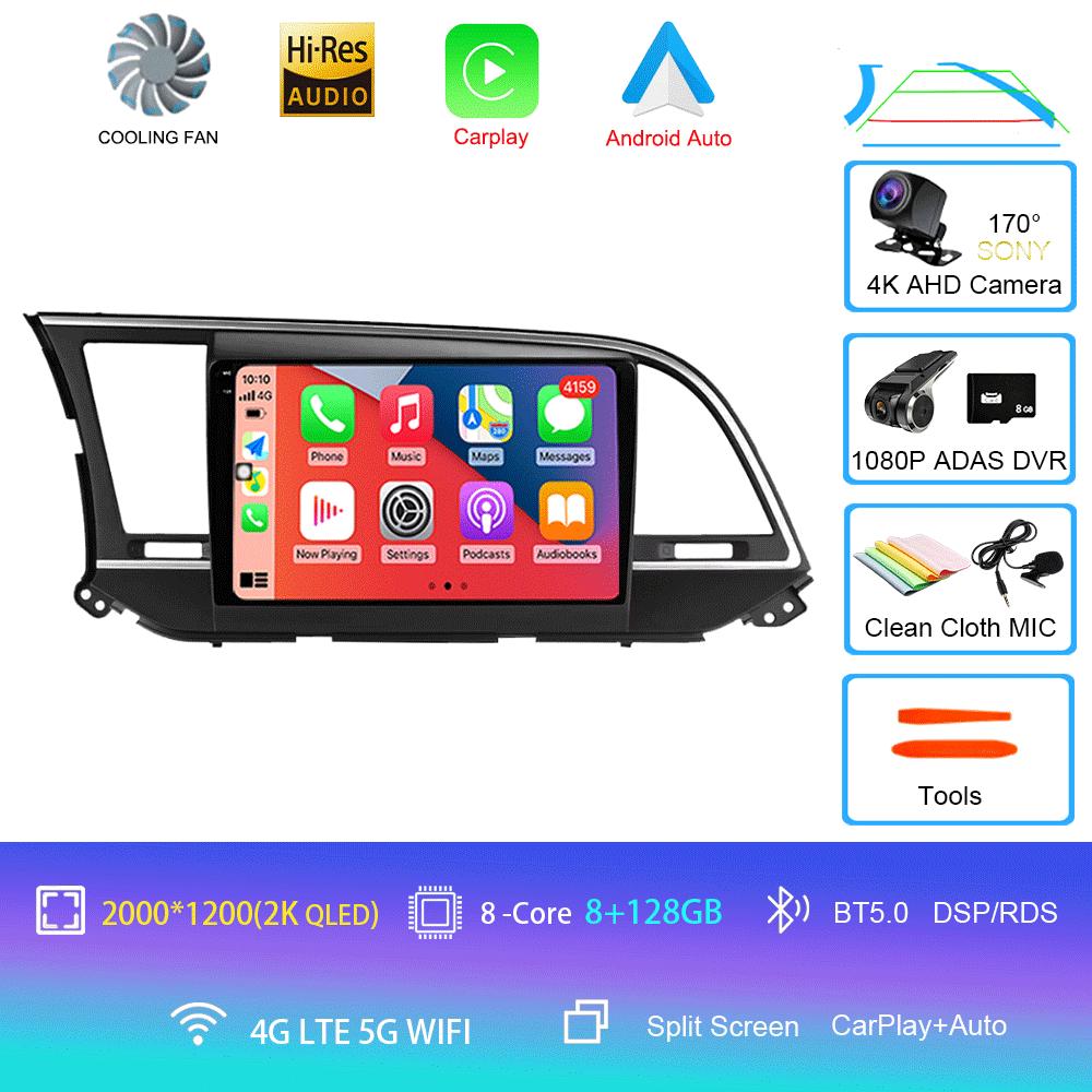 Android 14 Автомобильное радио для Hyundai Elantra 6 2016 - 2018 Плеер Мультимедиа Видео Стерео GPS Навигация Нет 2din 2 din dvd