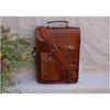 13" Leather Messenger Bag Laptop Case Office Briefcase Gift for Men Computer Distressed Shoulder Bag
