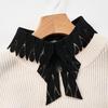 New Hollow Lace Embroidery Fake Collar For Women White Black False Detachable Collar Lapel Shirt Tie Necklace Clothes Accessory