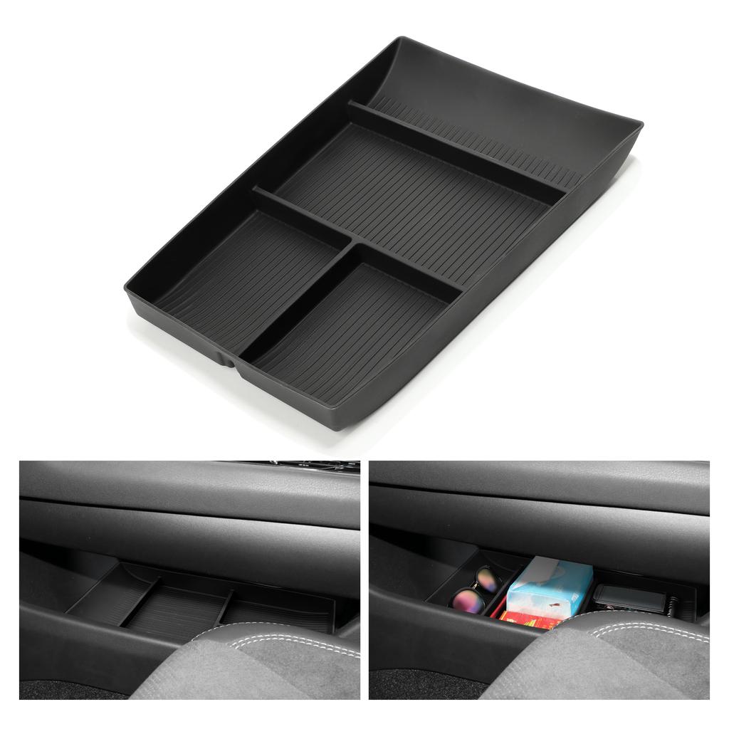 Ящик для хранения в центральной консоли для Lexus RZ 2025 2025 Центральный нижний ярусный лоток для автомобиля Силиконовые аксессуары Tidying Black