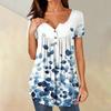 Women Tunic Tops Dressy Casual Summer Short Sleeve Shirts Loose Fit Pleated Boho Top
