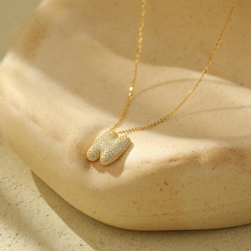 Женское ожерелье Banyan Tree из серебра 925 пробы с 26 буквами бриллиантов в форме пузыря — цепочка на ключицу в европейском и американском стиле хип-хоп.