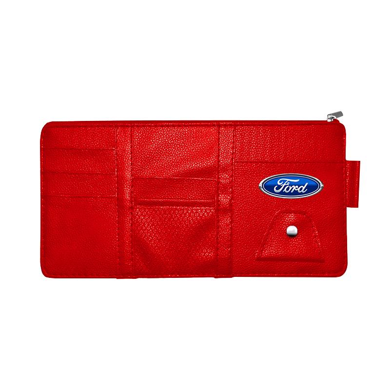 Car Sun Visor Point Type Multi-function Storage Bag Car Accessories For Ford Fiesta EcoSport Ranger Mondeo Mustang FOCUS 2 3 4 ws33