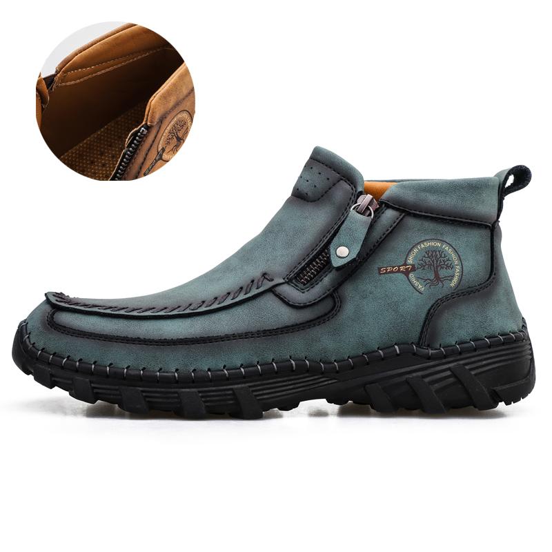 Мужские ботинки из натуральной кожи большого размера, удобные ботильоны для мужчин, повседневная обувь, осенне-зимняя мужская обувь