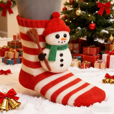 3D Вязаные Рождественские Носки для Женщин Девушек Оригинальные 3D Санта Снеговик Олень Рождественские Напольные Ковровые Носки для Зимних Праздничных Вечеринок Декор