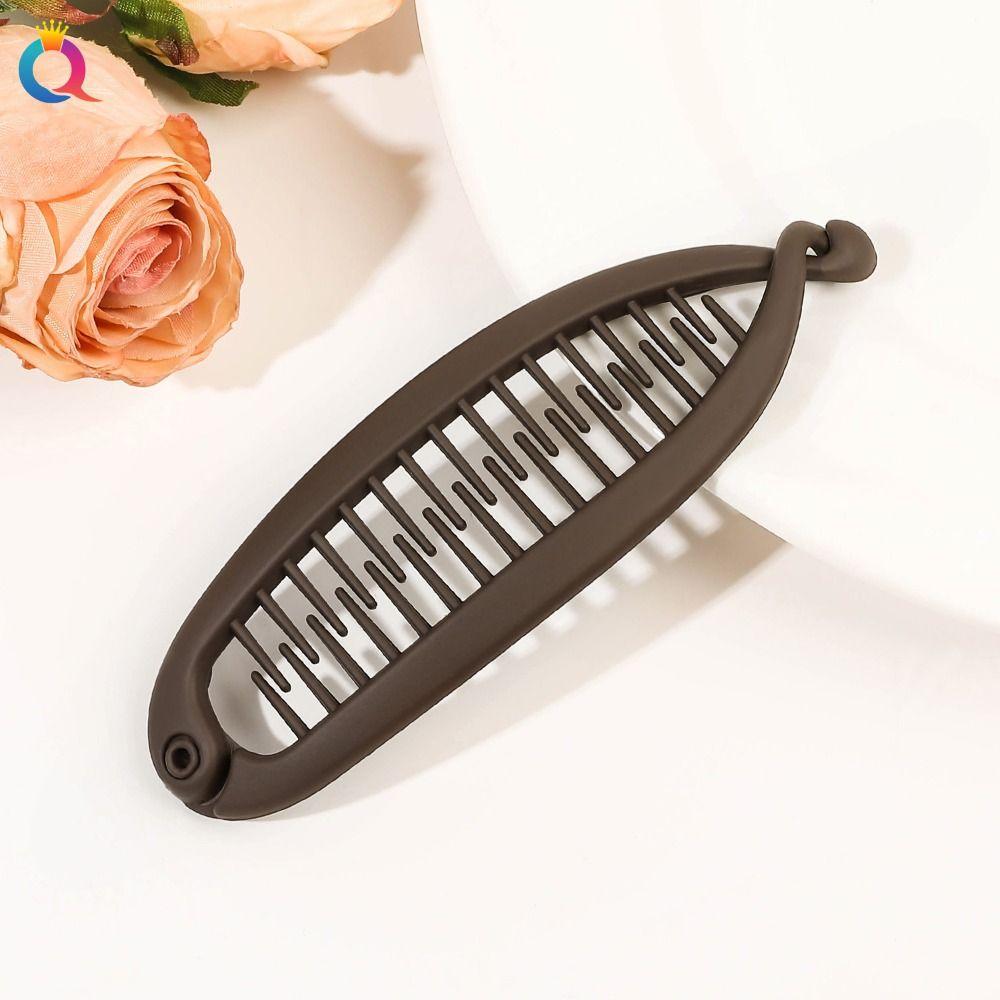 Матовая заколка для волос в форме рыбы, простая заколка-зажим, модная заколка для волос в форме банана для женщин