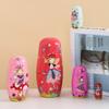 Wood Girls Russian Doll Smooth Wooden Stacking Dolls Elephant Puppy Nesting Dolls  Kids
