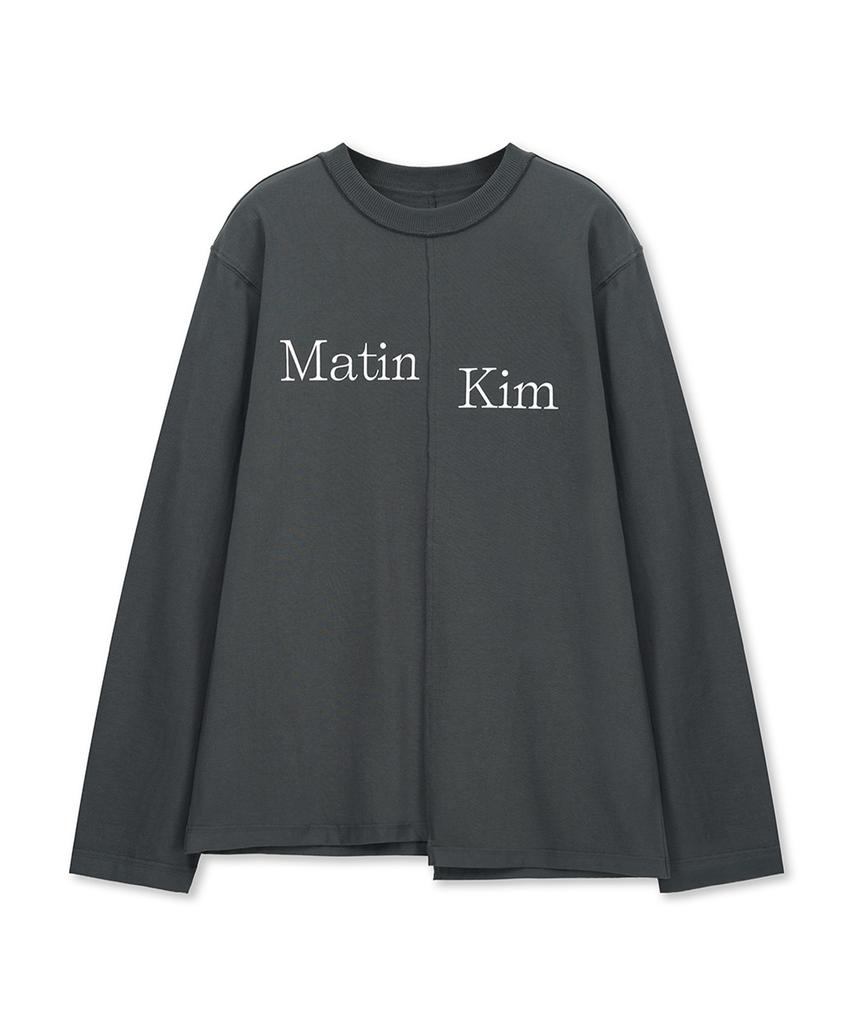 Асимметричный топ с логотипом Mattengkim, цвет угольный