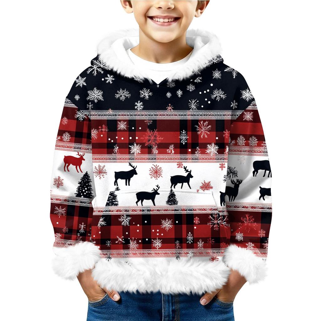 Children's Sweatshirt Girls Boys Long Sleeve Lightweight Casual Hoodie Loose Comfortable Sweatshirt