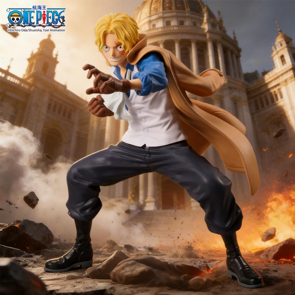1 шт. Официальная фигурка Сабо из One Piece, боевая поза, аниме-декор и коллекционный предмет, идеально подходит для подарков на день рождения и праздники.