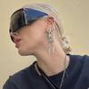 Futuristic Wrap Around Sunglasses Rave Curved Lens Uv400 Protection 2000'S Eyewear Oversized  Sun Glasses For Women & Men