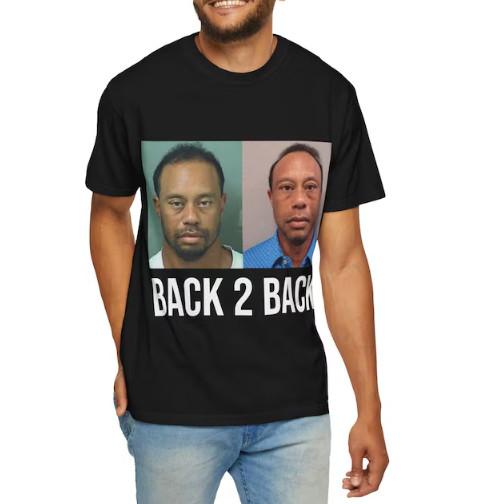Back 2 Back mugshot photo T-shirt | Graphic Tee, Funny golf parody, meme shirt