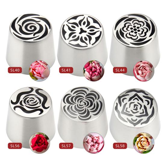 Oversized Russian Piping Tip Set Decorative Marshmallow Nozzle Stainless Steel Flower Nozzles for DIY Baking 3D Bouquets Roses And Patterns
