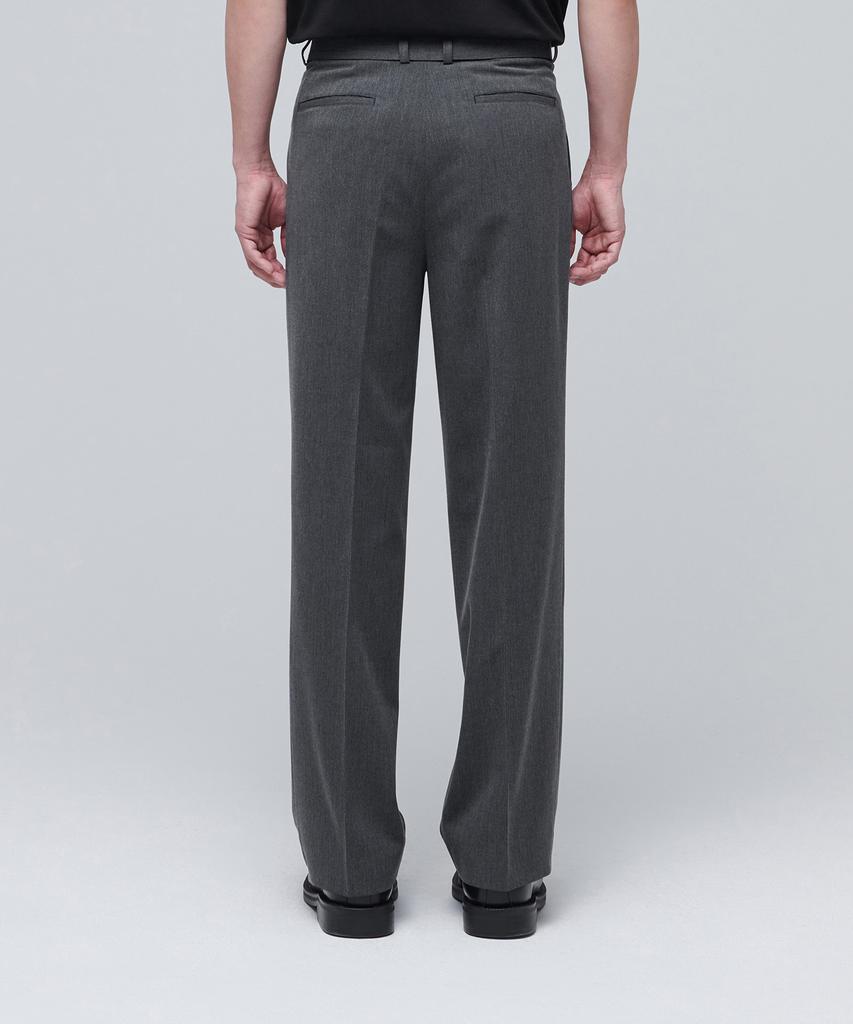 MUSINSA STANDARD Real Wide Belted Slacks [Medium Gray]