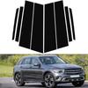 Подходит для Mercedes Benz GLC SUV 2016-2022 8 шт. глянцевых черных автомобильных дверей, окон, стоек, стойки BC, декоративные наклейки