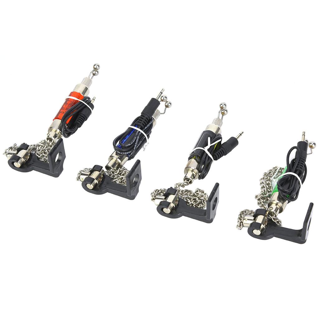 4 шт. портативная удочка для рыбалки на открытом воздухе со светодиодной подсветкой, индикатор поклевки рыбы, свингеры