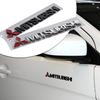 3D Metal Car Logo Body Letter Front Hood Badge Sticker Auto Decor Accessories For Mitsubishi 9 Ralliart X EX ASX L200 Colt Cross