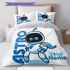 ASTRO BOT Custom Name Pattern Bedding,Quilt Set Quilt Cover Pillowcase Home Birthday Gift(1 * duvet cover + 2 * pillowcase, without core)