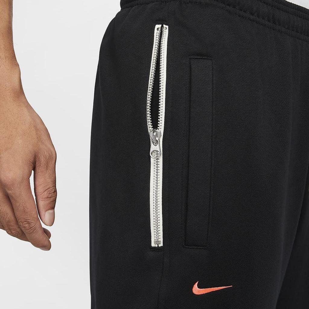 Nike Стандартные дышащие удобные приятные к коже быстросохнущие флисовые баскетбольные штаны для мужчин Черные HV1844-010