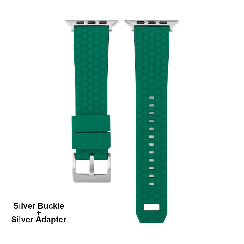 Силиконовый ремешок с сотовой текстурой для Apple Watch Band 45мм 44мм 41мм 40мм 42мм Браслет для iWatch Series 7 6 SE 5 4 3 Ремешок для часов