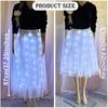 New Arrival Glowing White Tulle Skirt Luminous Colorful Skirt Fashion Dance Lighting Supplies Night Club Dance Performance Props