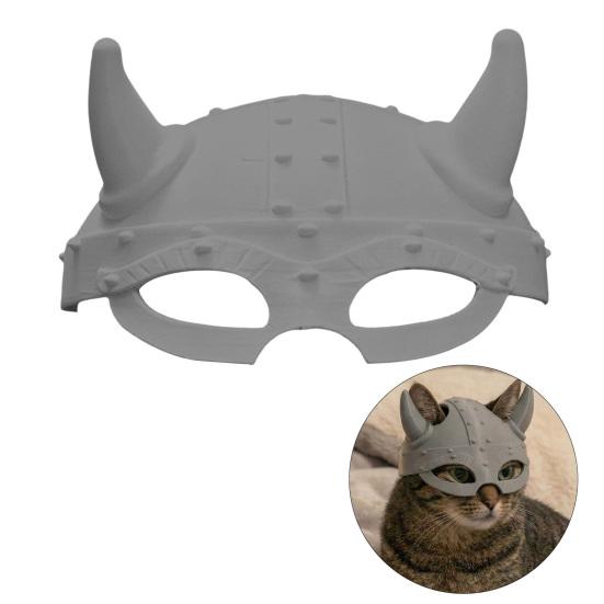 3D-печатная маска кошки, забавный щит для морды кошки-викинга для маскарада, косплея, костюма на Хэллоуин, аксессуаров для вечеринки.