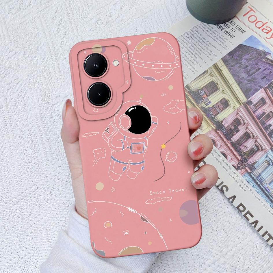 Чехол для Realme C11 C12 C15 C17 C20 C30 C33 C35 C55, роскошный матовый астронавт, жидкий силикон, мягкая задняя крышка для OPPO Realme GT Coque Fundas, бампер