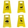 Unique Design Cat Vomit Sign Bright Yellow Yard Signs New Dog Vomit Sign  Desk Decoration