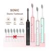 Sonic Electric Toothbrush Adult Smart Timer USB Fast Charging Toothbrush Rechargeable Tooth Brushes Replacement Heads Set