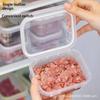 Портативный контейнер для хранения продуктов с одинарной крышкой на защелках, отделениями для порционного мяса, лука, имбиря. Органайзер для холодильника и морозильной камеры