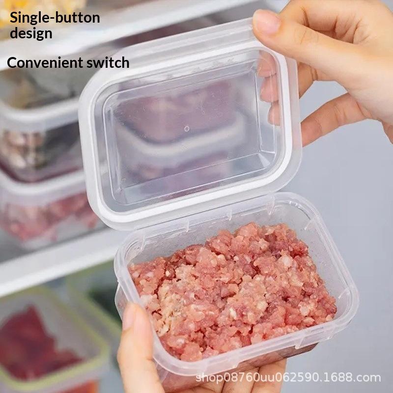 Портативный контейнер для хранения продуктов с одинарной крышкой на защелках, отделениями для порционного мяса, лука, имбиря. Органайзер для холодильника и морозильной камеры