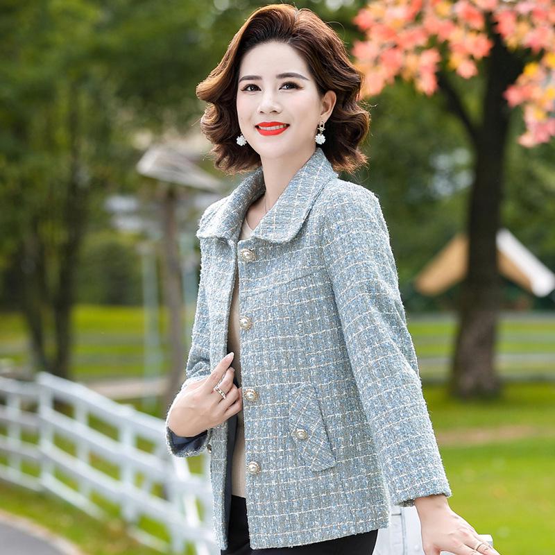 Модная короткая куртка мамы 2024: Весенне-осенний стиль для женщин среднего и пожилого возраста