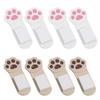 4PCS Cute Cats Paws Toilet Lid Lifter Handle With Adhesive & Block For Sanitary Without Touch Operations In Bathroom