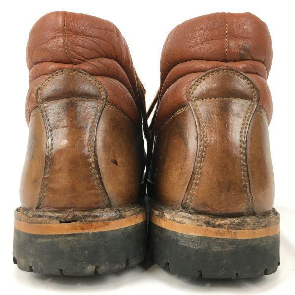 Винтажные кожаные ботинки для хайкинга/треккинга 80-х-90-х годов, подошва Vibram, размер 25.0-25.5-26.0, коричневый(ИСПОЛЬЗОВАЛ)