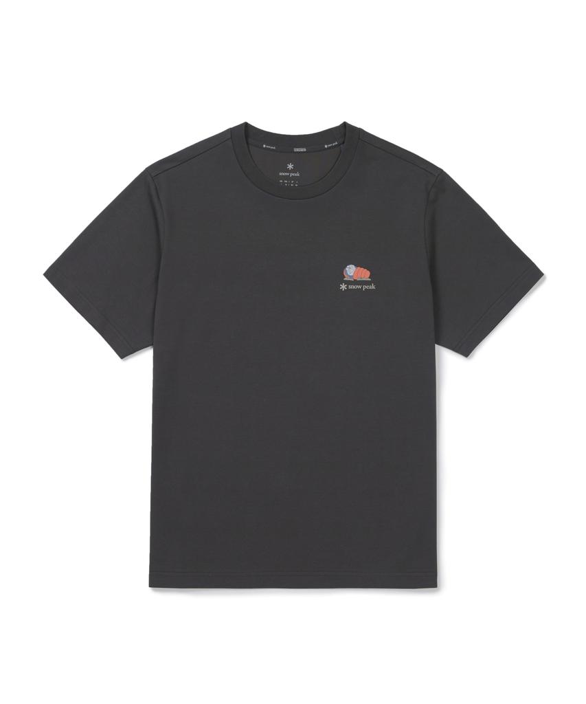 SNOWPEAK APPAREL [Snow Peak | Дораэмон] Короткий рукав для кемпинга (S26Mufts94) Древесный уголь