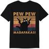 Футболка Pew Pew Madafakas, Футболка для любителей кошек, Смешная футболка с кошкой, Футболка для любителей животных, Футболки Pew Madafaka с черным котом Pewpew, Классическая футболка