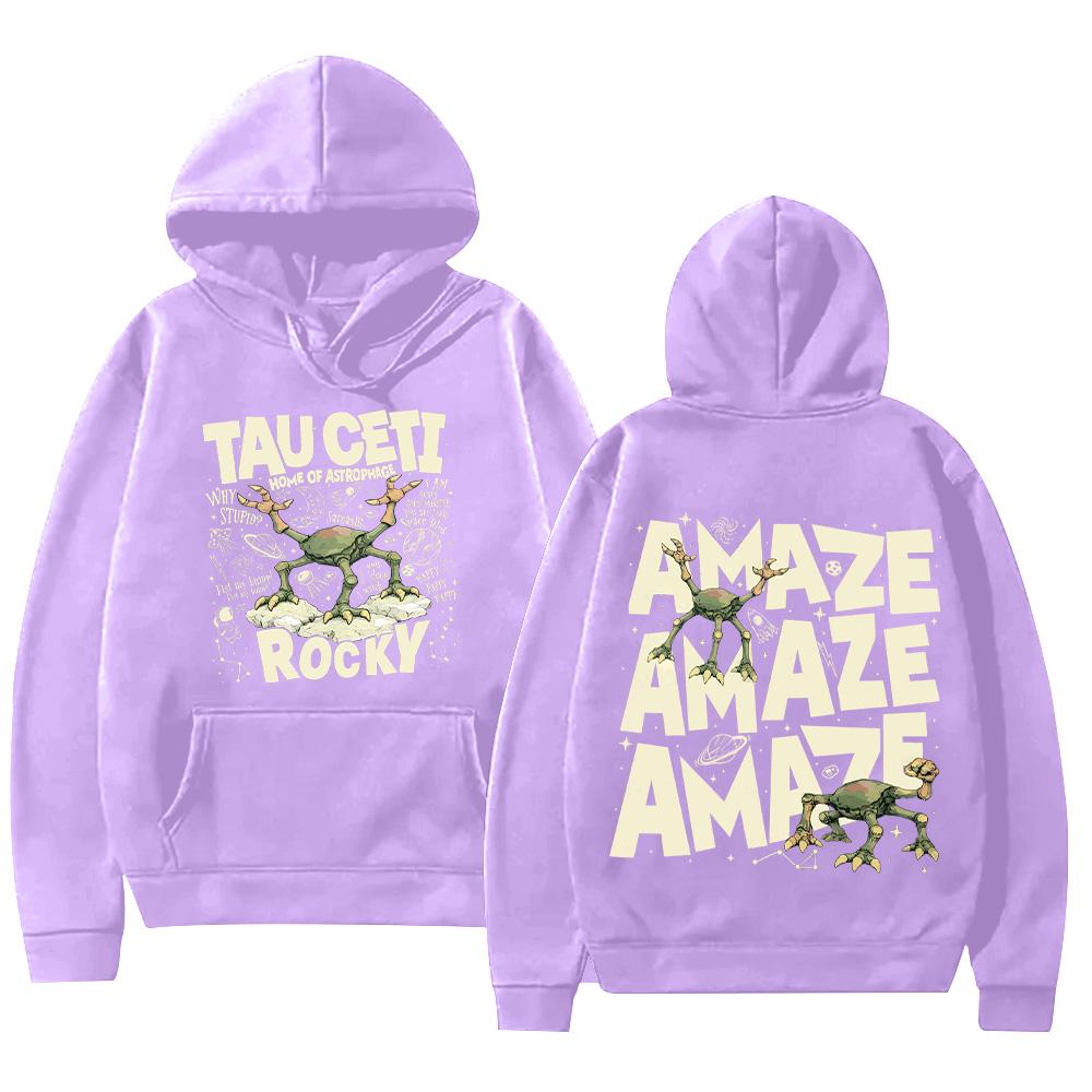 Project Hail Mary Hoodies Rocky Tau Ceti Home of Astrophage Cartoon Print Sweatshirts Sci Fi Lovers Gift High Street Tops Unisex Tops