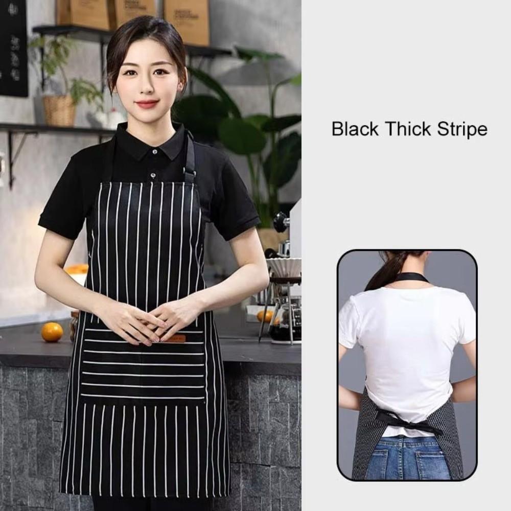 with 2 Pockets Striped Apron Adjustable Kitchen Apron Practical Cooking Apron  Food Preparation